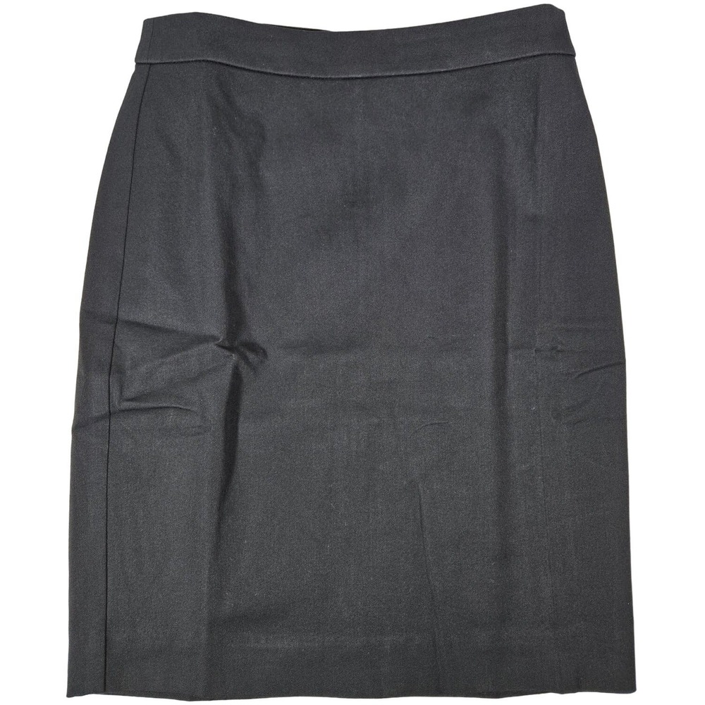 J Crew Black Cotton Blend Pencil‎ Skirt Style BO723 Size P0